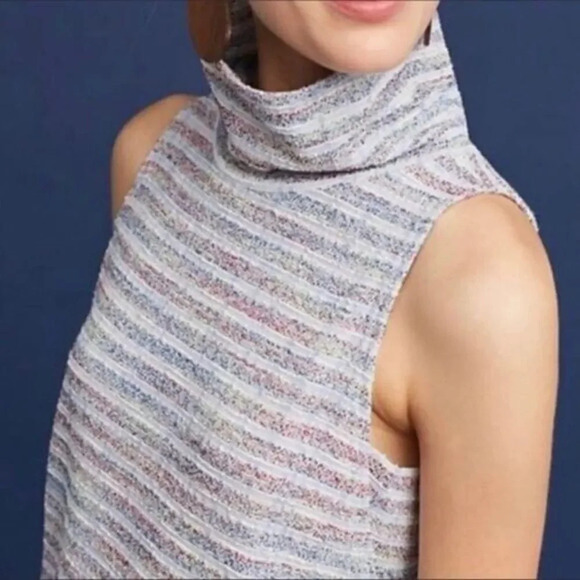 Anthropologie Akemi + Kin Nuby Sleeveless Mock Neck Mini Dress M - Picture 2 of 7